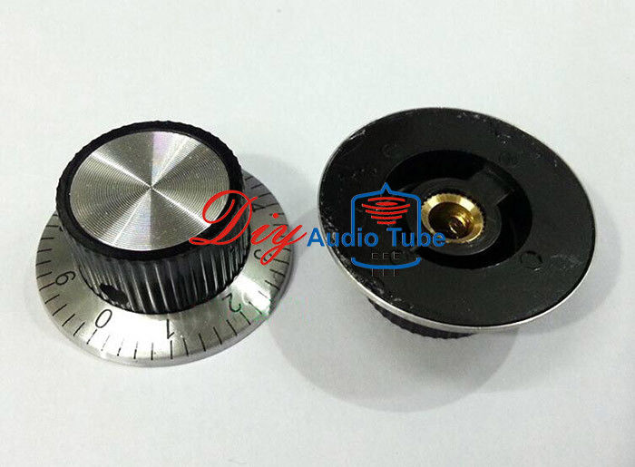 1 pc 30X25X22 Aluminium AMP volume potentiometer Knob Black 6.0mm hole 